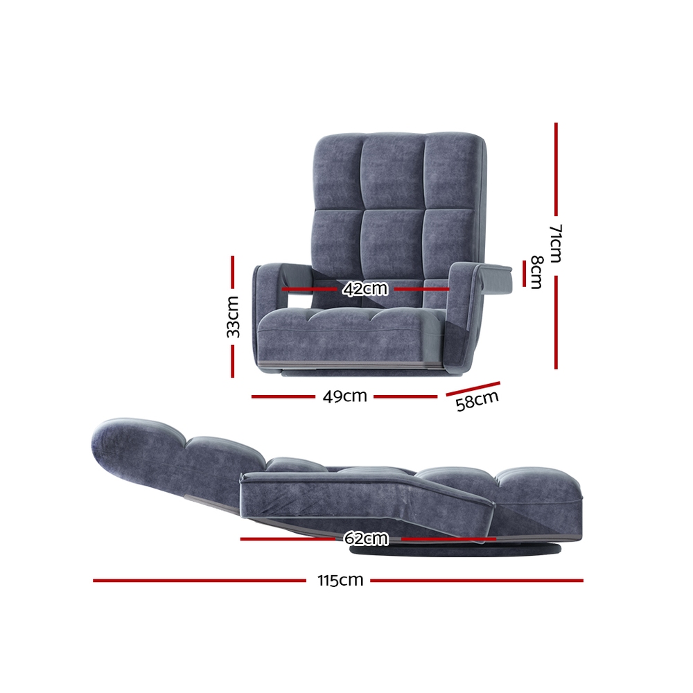 Artiss Floor Chair Lounge Sofa Swivel in 2 Colours view 2