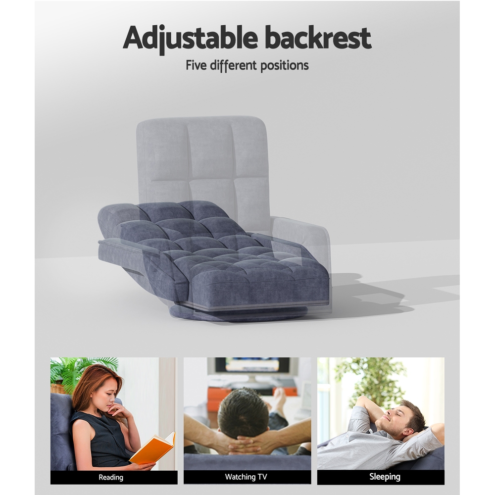 Artiss Floor Chair Lounge Sofa Swivel in 2 Colours view 4