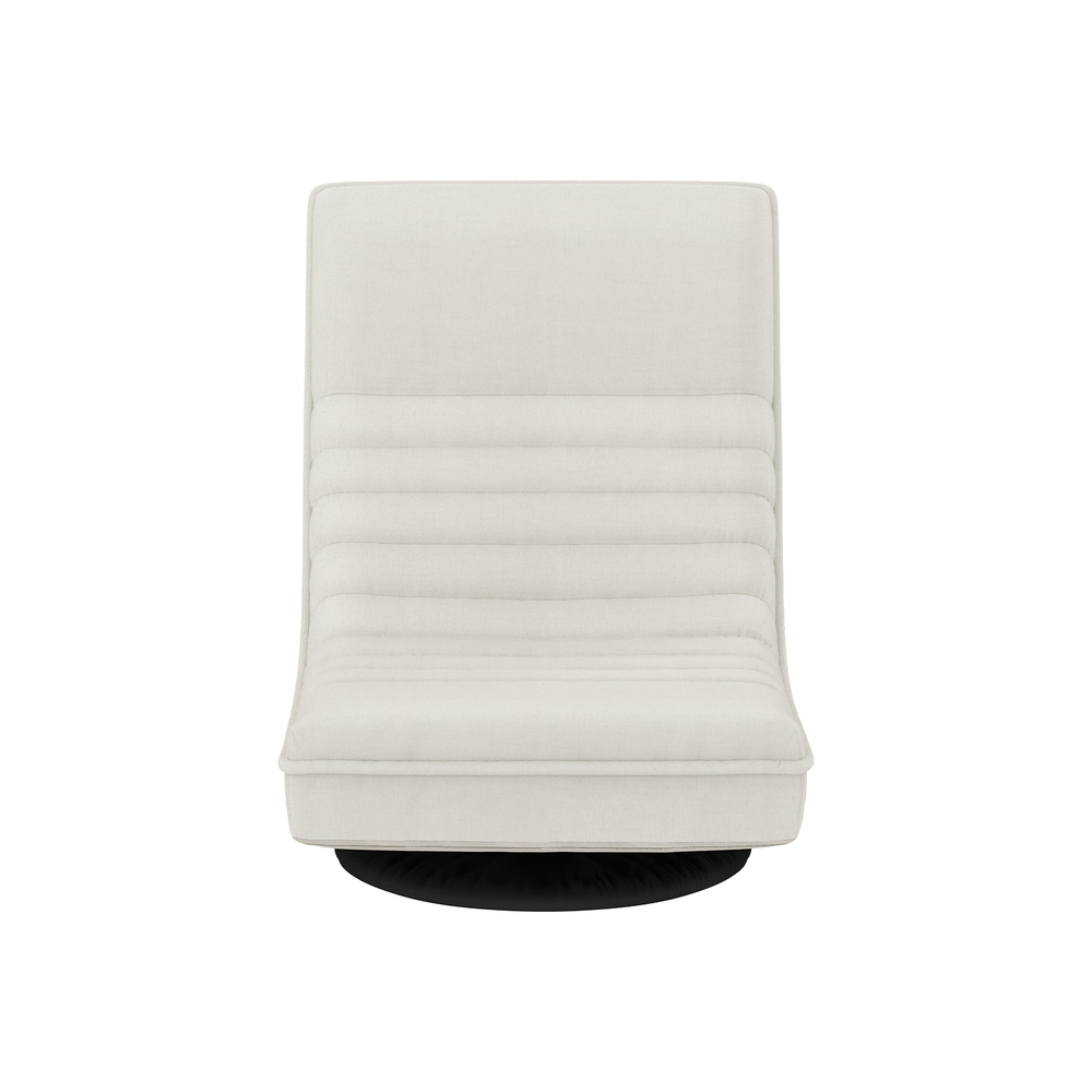 Artiss Swivel Foldable Linen Lounge Sofa White view 3