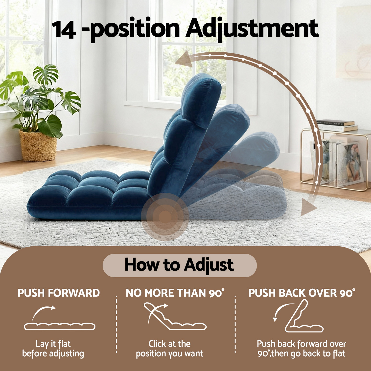 Artiss Floor Lounge Sofa Bed in Single or Double Pack view 4