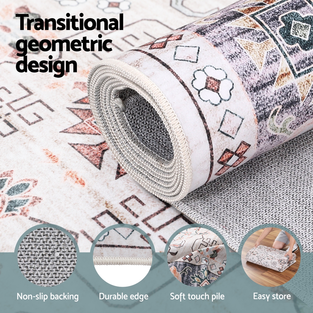 Artiss Washable Floor Rug Low Pile Modern Design in 3 Sizes view 4
