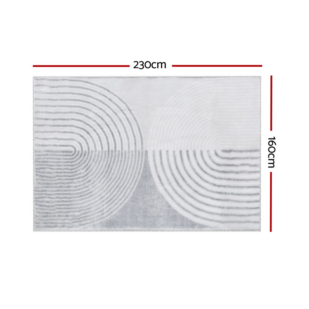 Artiss Cyril Faux Rabbit Fur Area Rug 160x230cm view 2