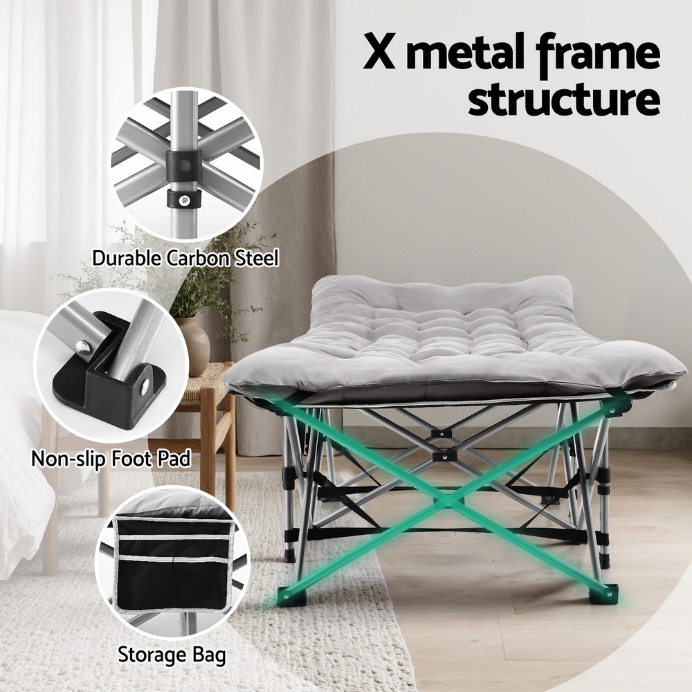 Artiss Folding Bed with Mattress, Heavy Duty 185cm view 4