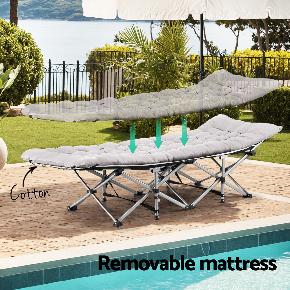 Artiss Folding Bed with Mattress, Heavy Duty 185cm view 5