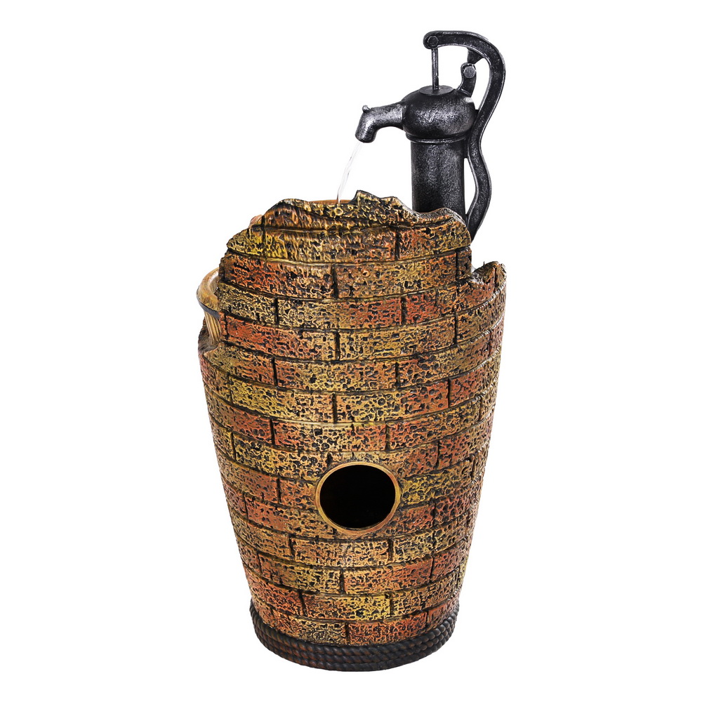Gardeon Cascading Solar Water Feature Hand Pump 80cm view 3