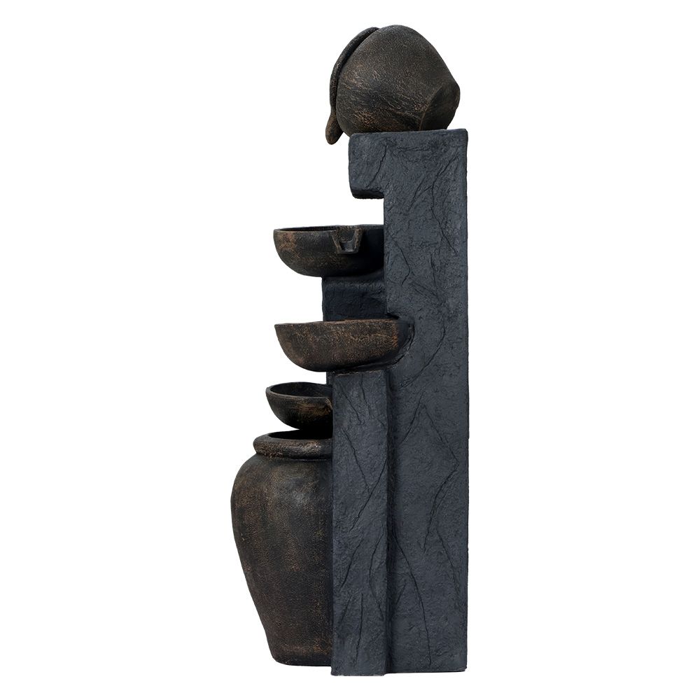 Gardeon 5-Tier Solar Water Feature Bowl Bird Bath 99CM view 3