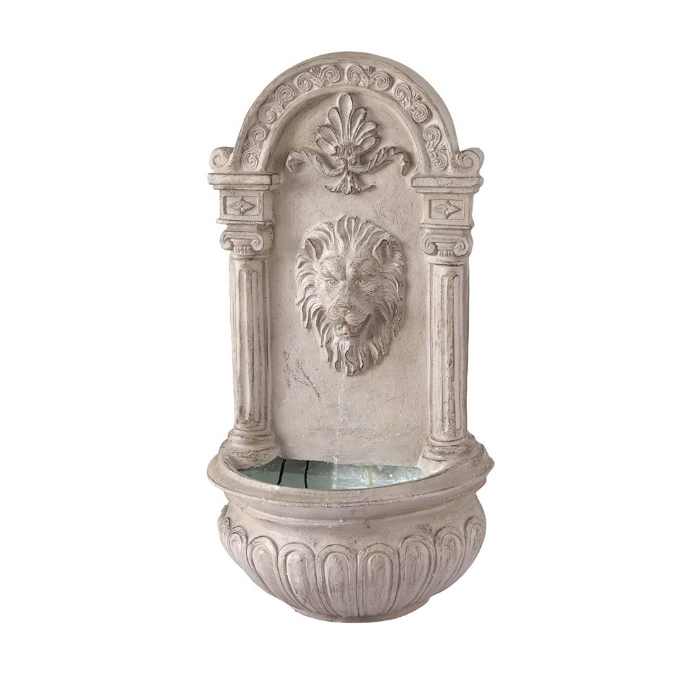 Gardeon Lion Wall Mount Water Feature 77cm Beige