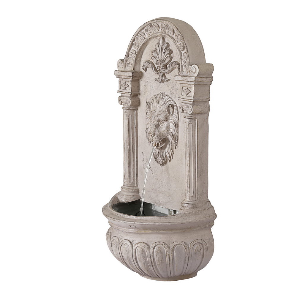 Gardeon Lion Wall Mount Water Feature 77cm Beige view 3