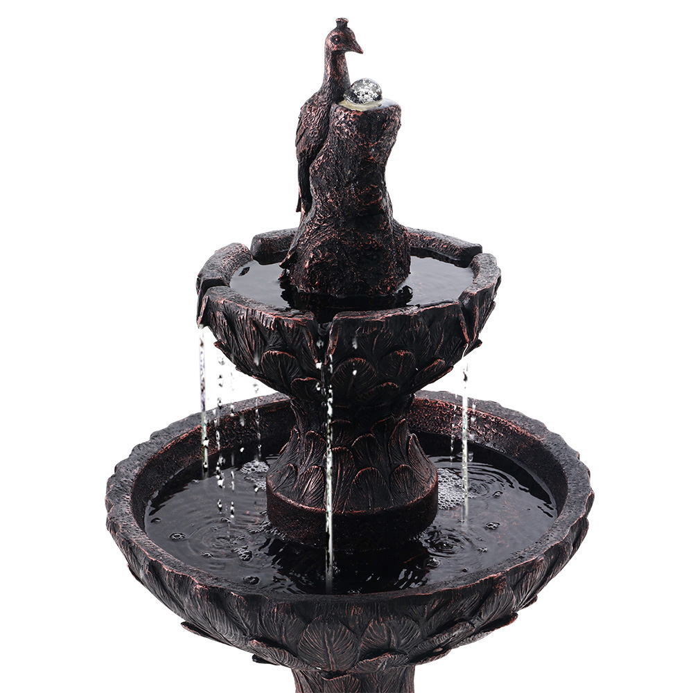 Gardeon Peacock Solar Water Feature Bird Bath Fountain 106CM view 3