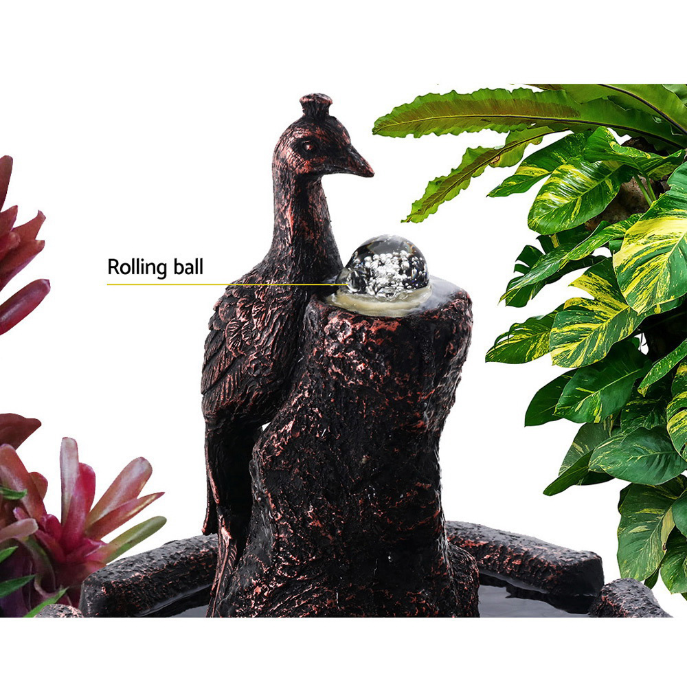 Gardeon Peacock Solar Water Feature Bird Bath Fountain 106CM view 4