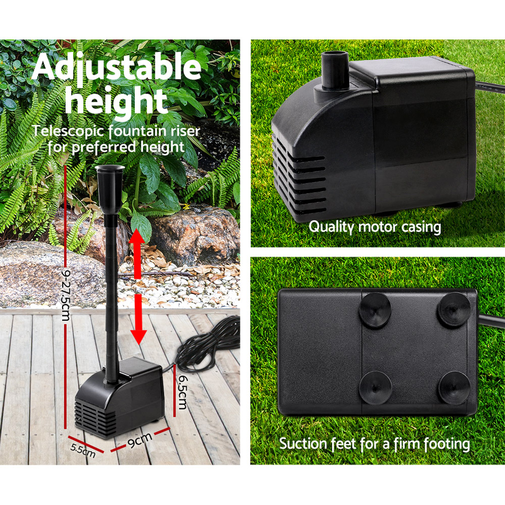 Gardeon Solar Pond Pump Kit 2 Panels 7.2ft High view 3