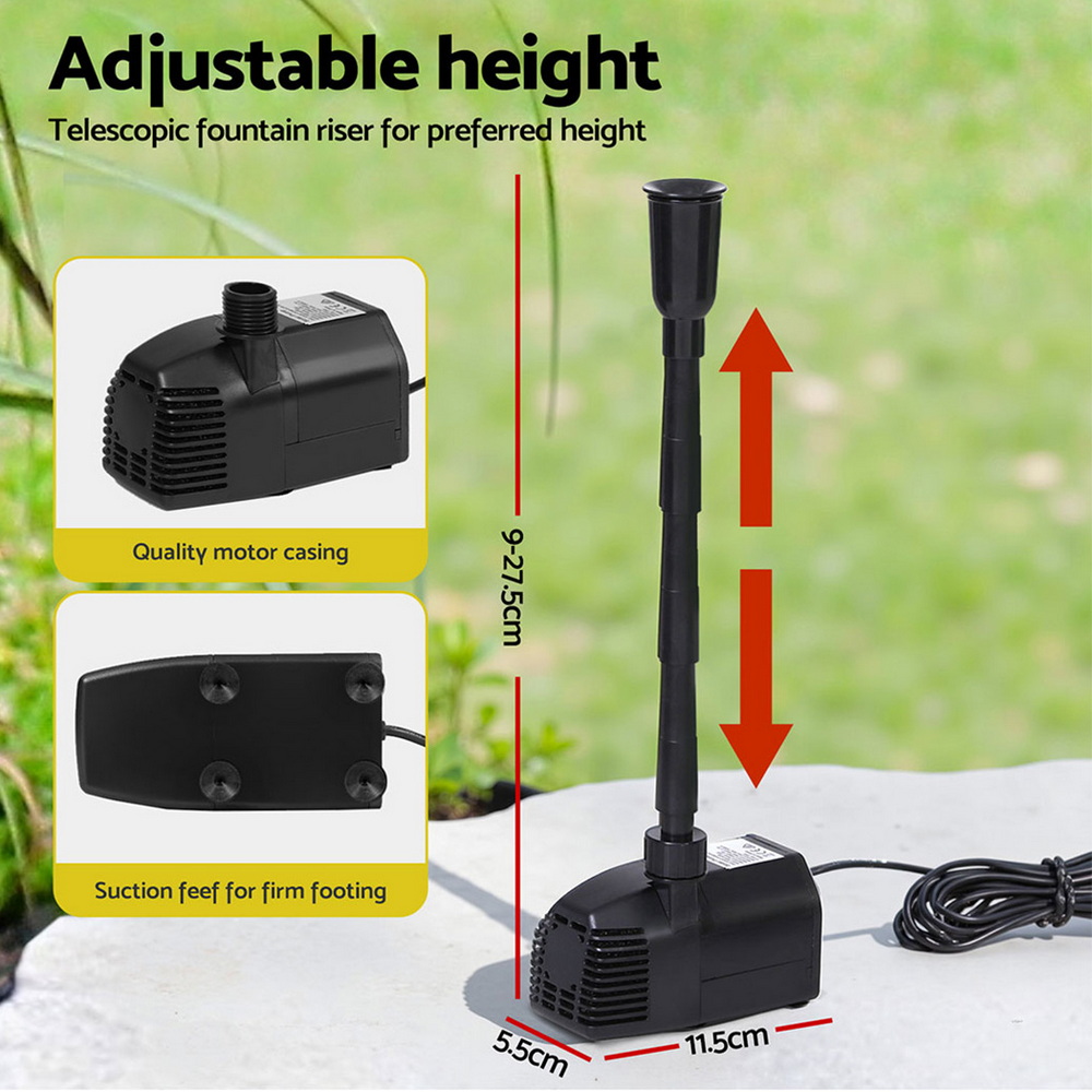 Gardeon Solar Pond Pump Kit with 2 Panels 1600L/H view 5