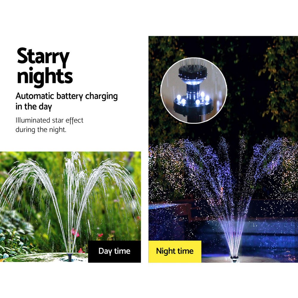 Gardeon Solar Pond Pump Submersible Fountain with Battery Kit view 5