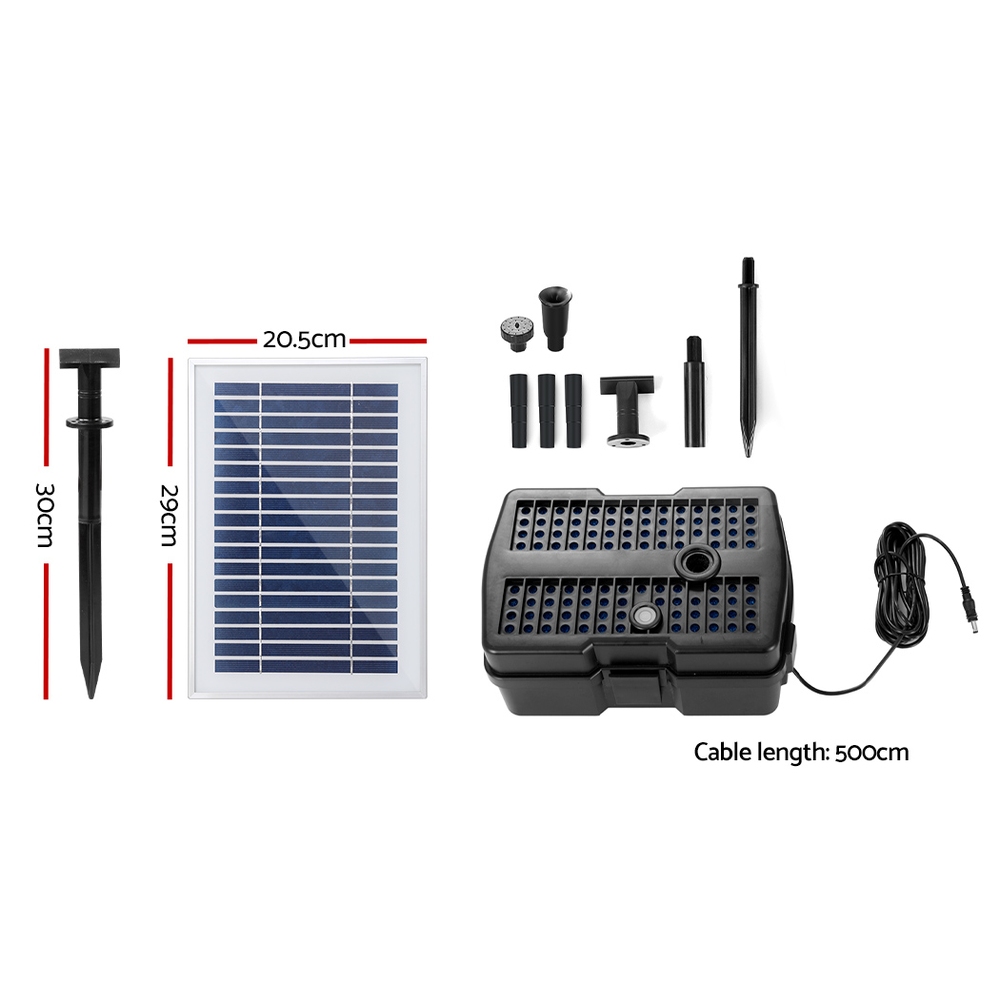 Gardeon Solar Pond Pump with Filter Box 4.6FT view 2
