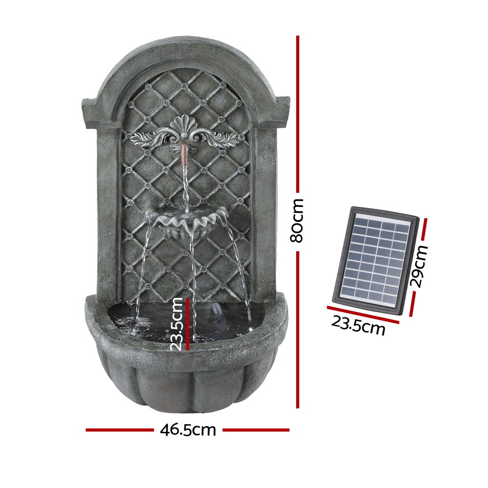 Gardeon Wall Mount Water Feature Freestanding 80cm Grey view 2