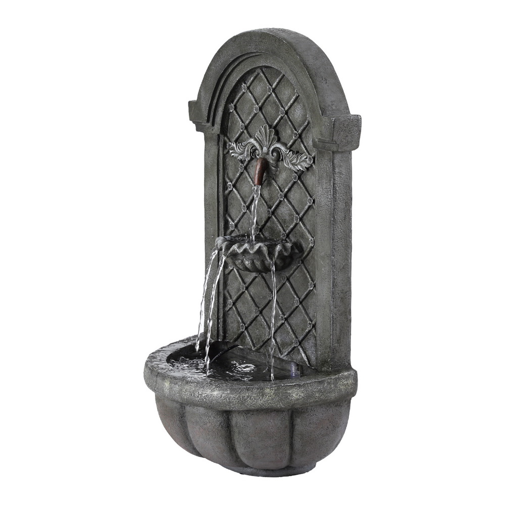 Gardeon Wall Mount Water Feature Freestanding 80cm Grey view 3