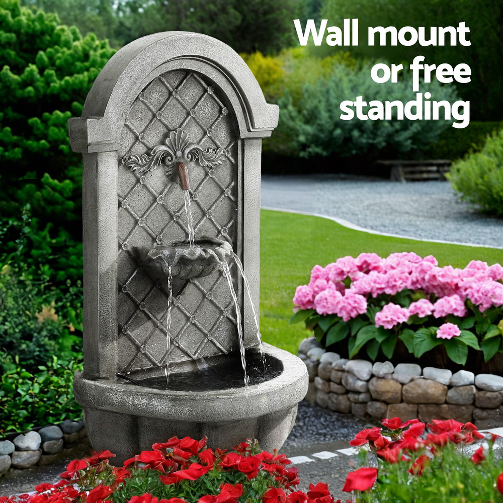 Gardeon Wall Mount Water Feature Freestanding 80cm Grey view 4