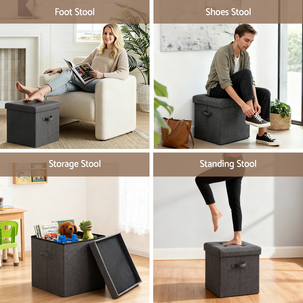 Artiss Storage Foot Stool Foldable in Multiple Sizes view 5