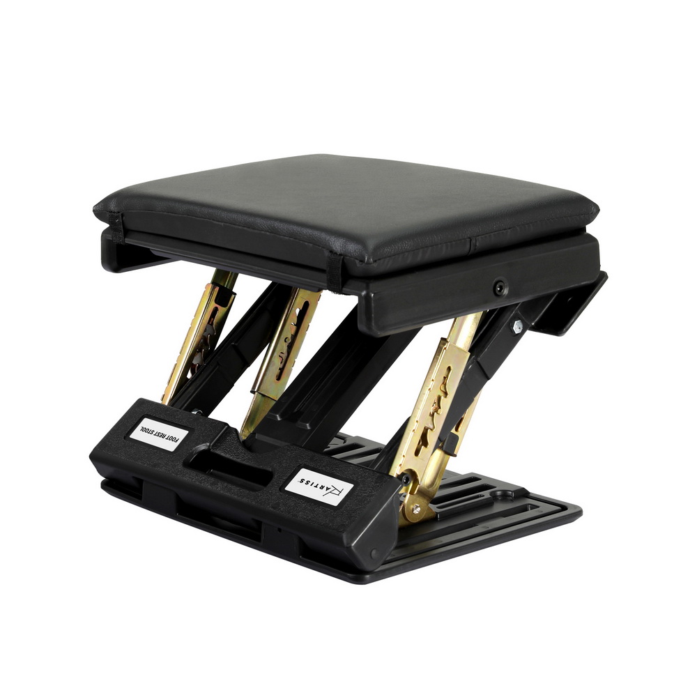 Artiss Foot Rest Stool Office Under Desk Folding Black