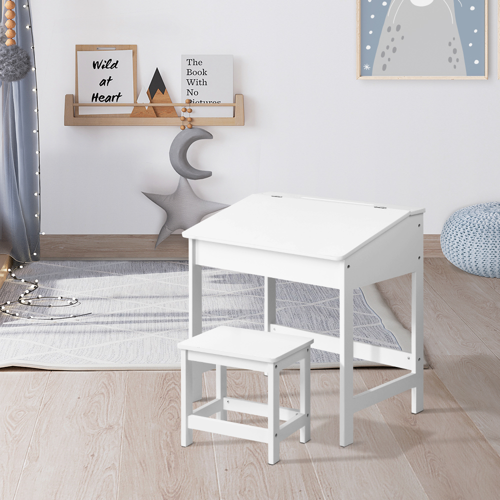 Keezi 2-Piece Kids Table and Chairs Set for Study Play