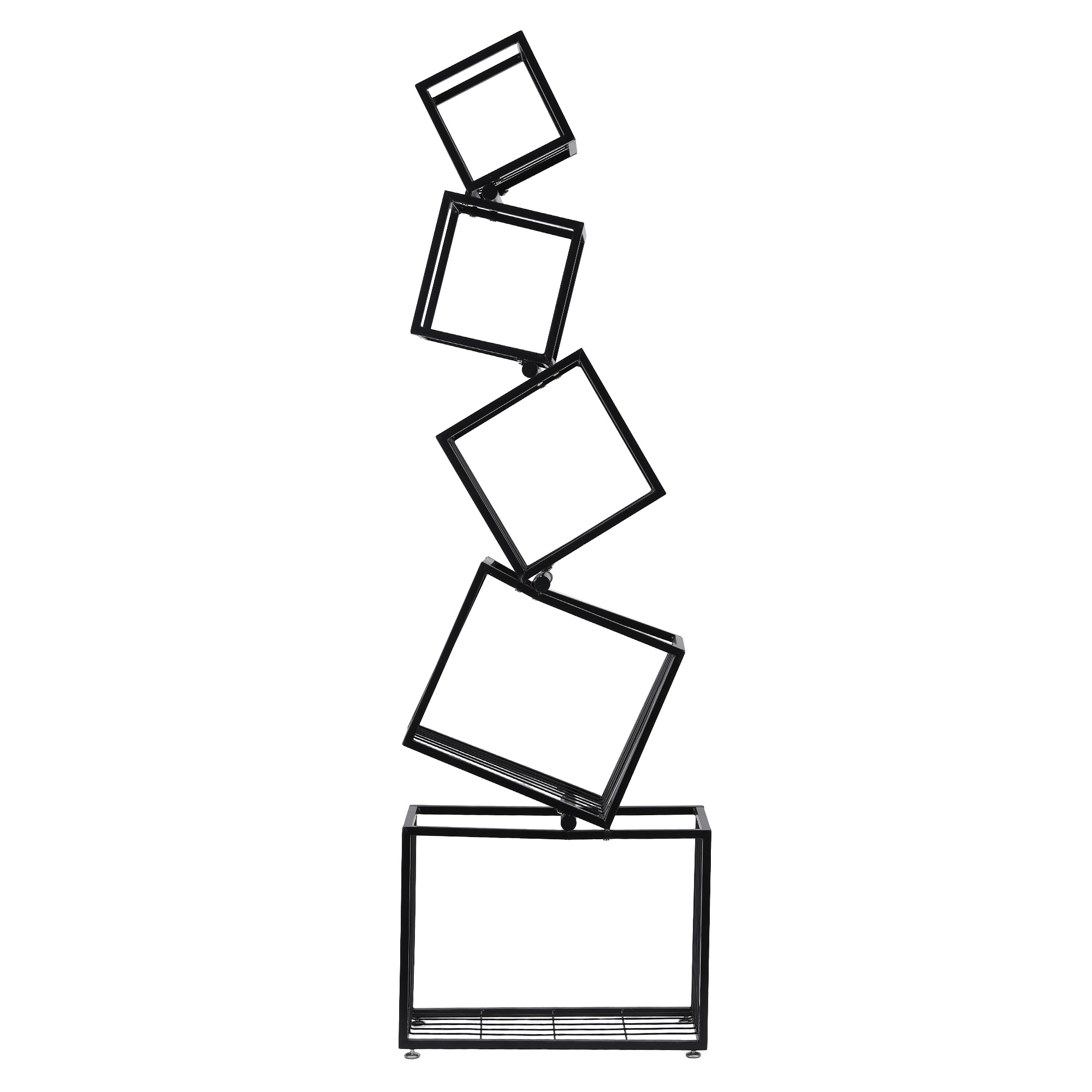 Artiss 5-Tier Metal Geometric Display Shelf Black view 4