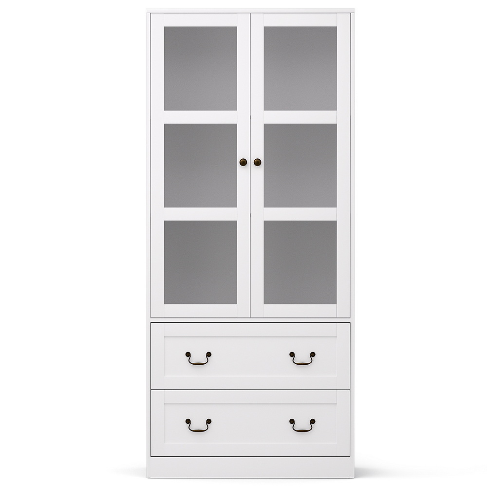 Artiss 180cm Buffet Sideboard, Clear Door Hutch view 4