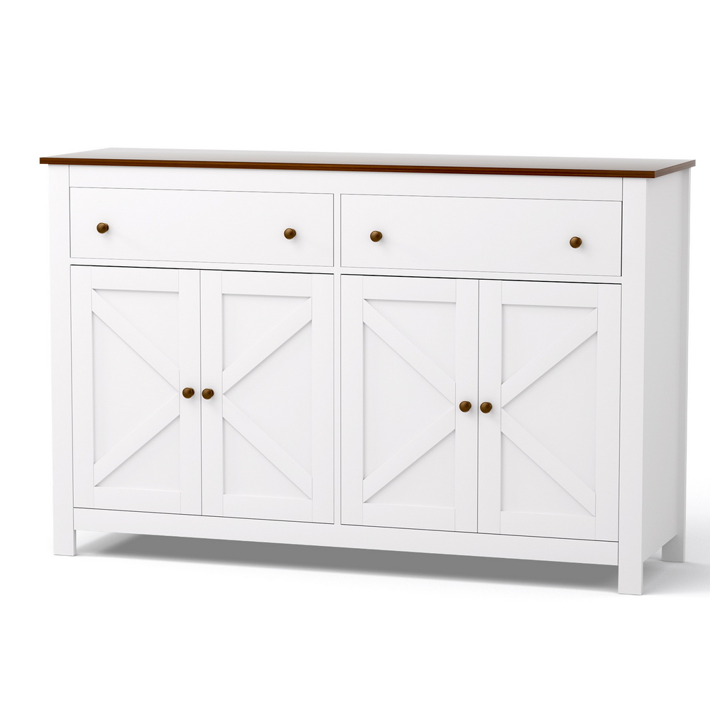 Artiss 140cm Buffet Sideboard with 2 Drawers White