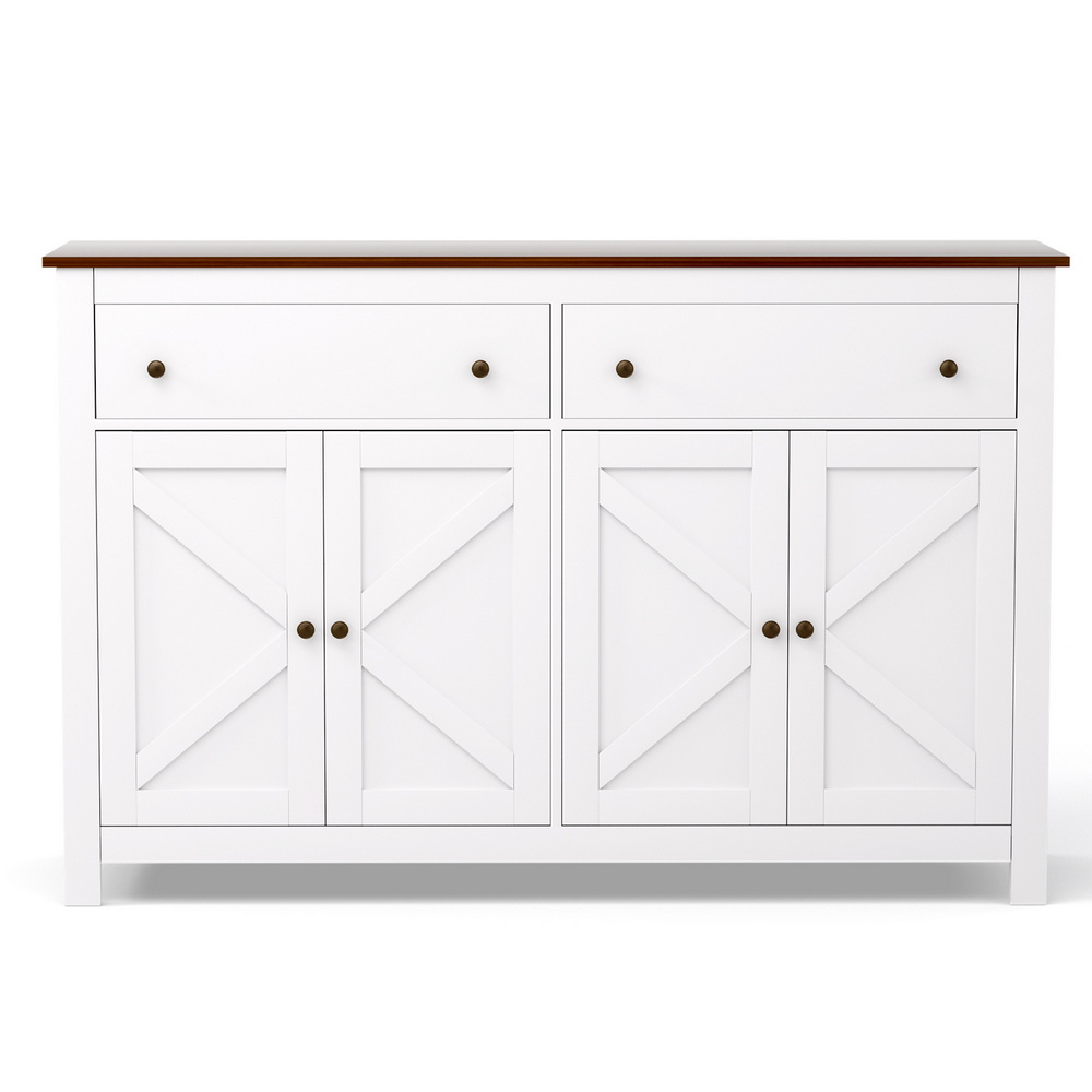 Artiss 140cm Buffet Sideboard with 2 Drawers White view 4