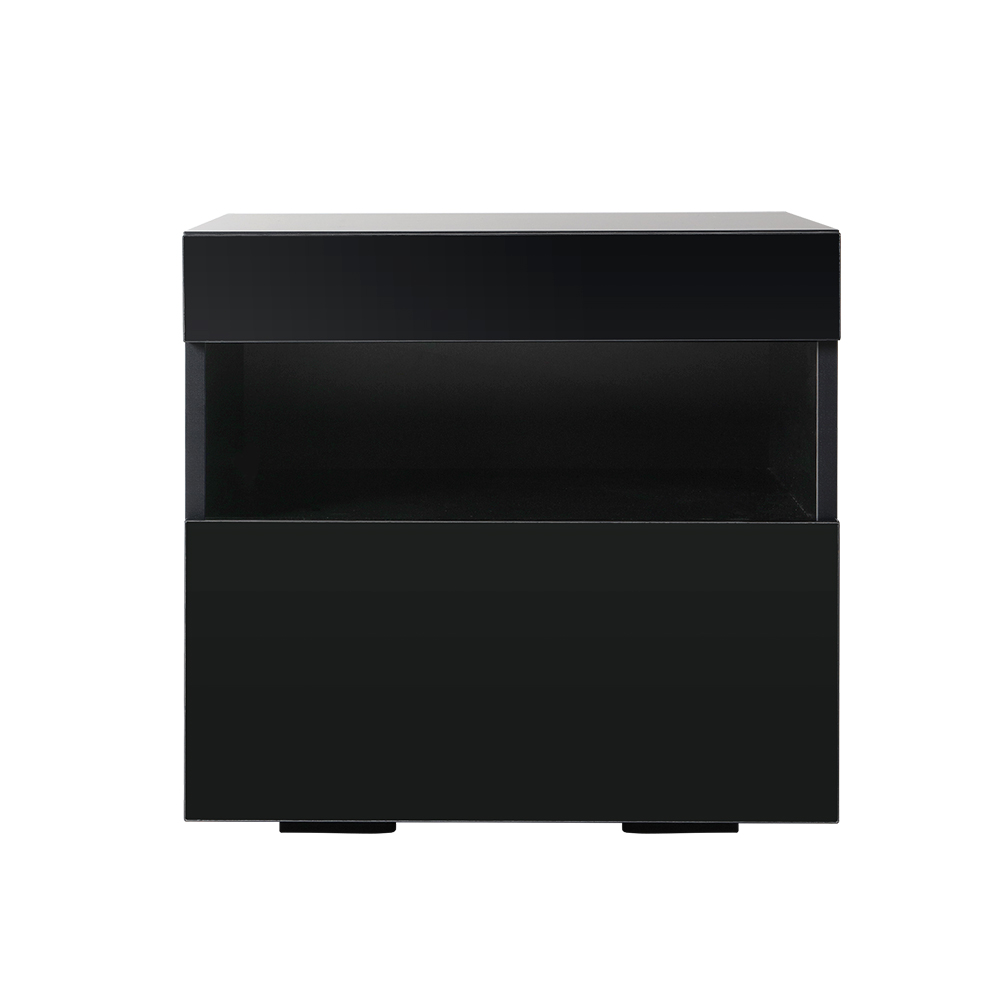 Artiss HERES LED Bedside Table, Black, Single or Set of 2 view 3