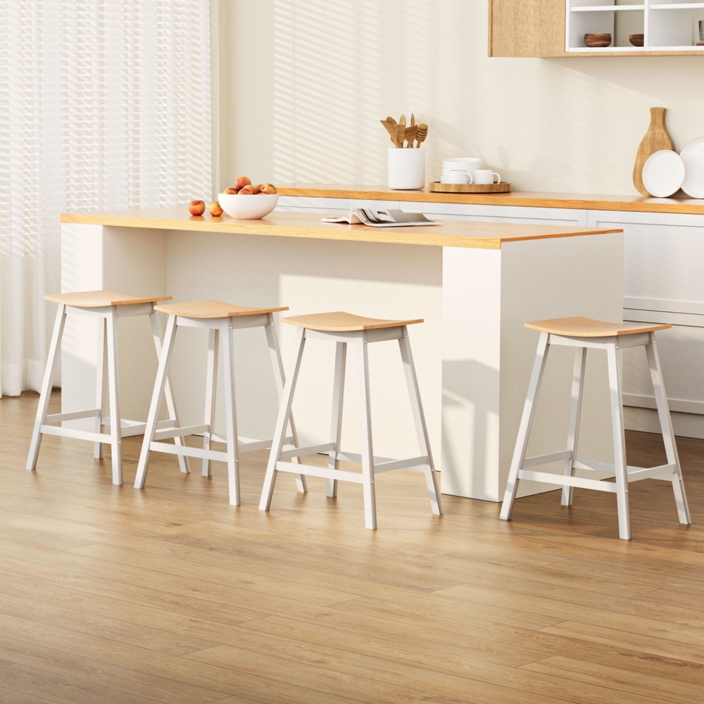 Artiss 4x Wooden Bar Stools Oak