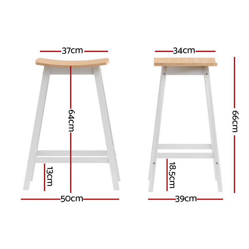 Artiss 4x Wooden Bar Stools Oak view 2