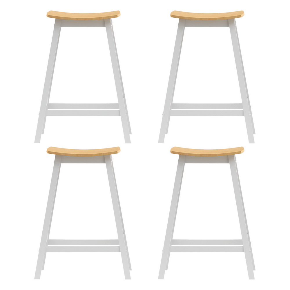 Artiss 4x Wooden Bar Stools Oak view 3