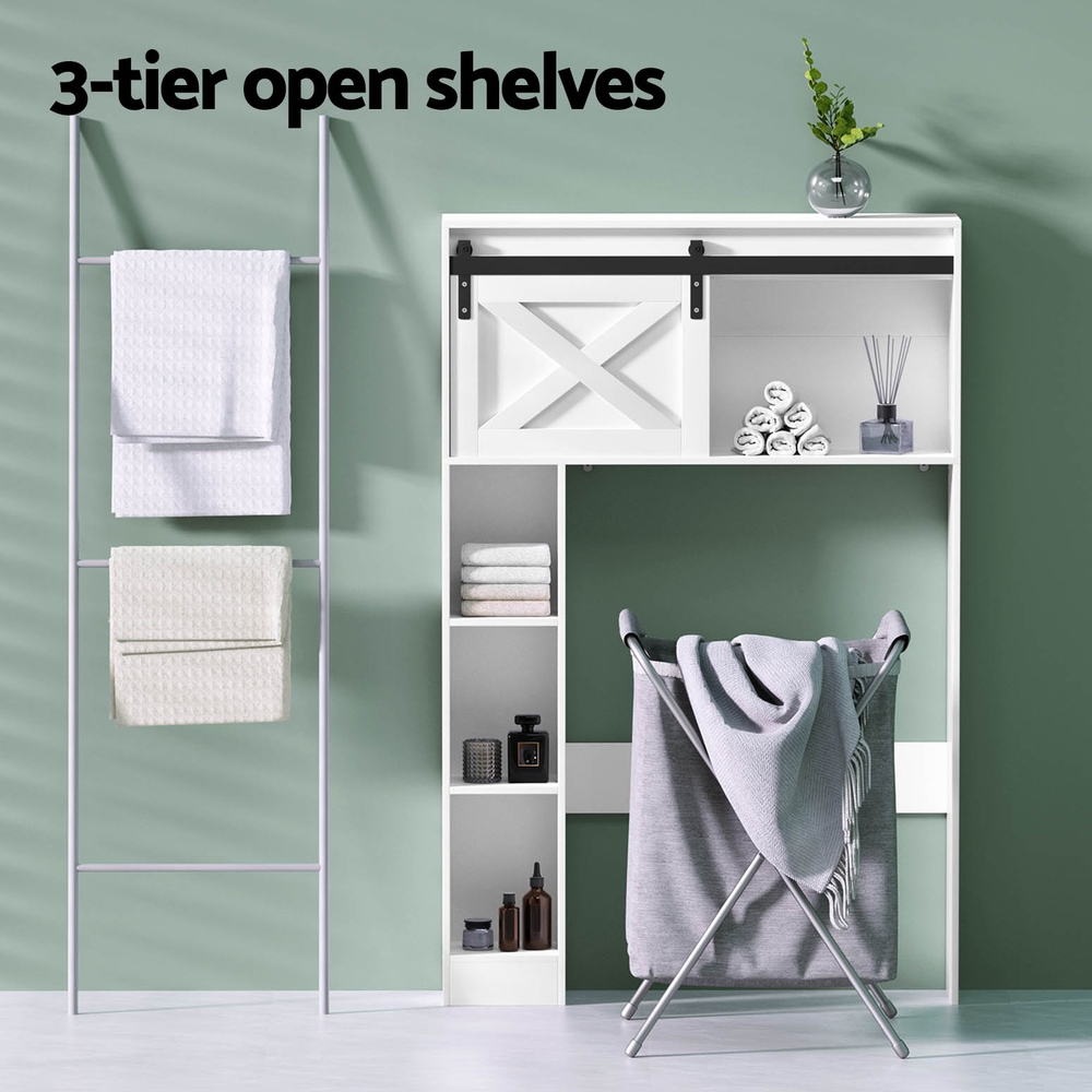 Artiss Over Toilet Bathroom Cabinet Laundry Shelf 128cm view 5