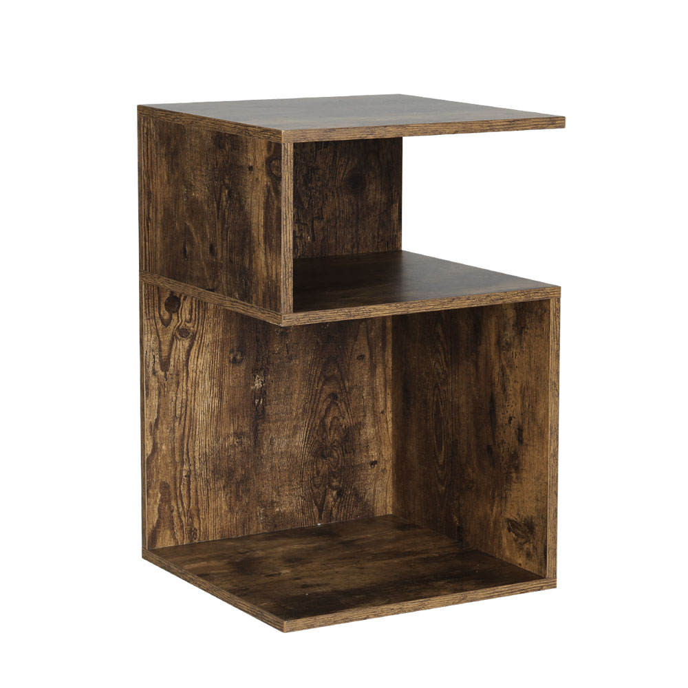 Artiss Umeni Bedside Table Shelf Rust Oak view 3