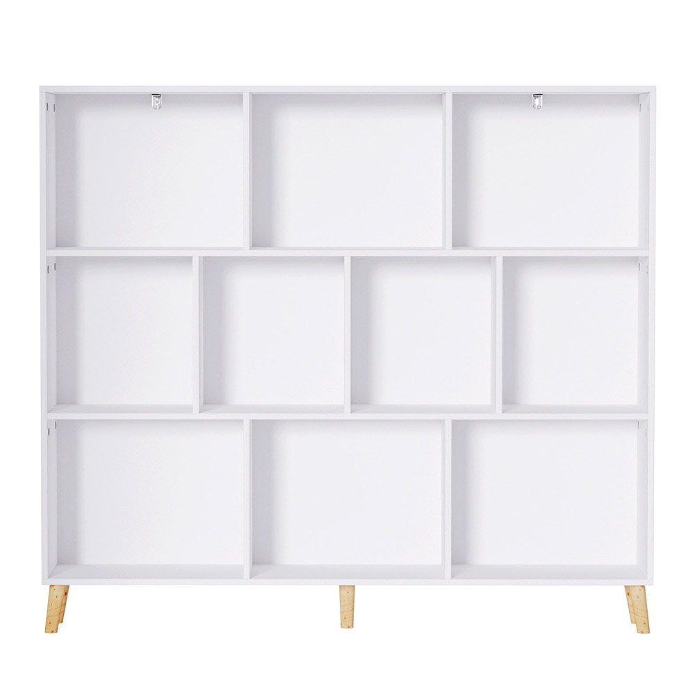 Artiss Cora 3-Tier Bookshelf 10 Cubes White view 5