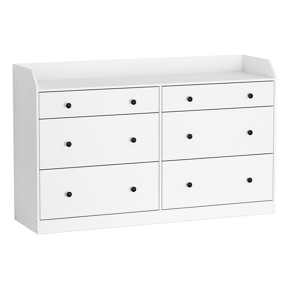 Artiss PETE 6 Chest of Drawers, White view 3