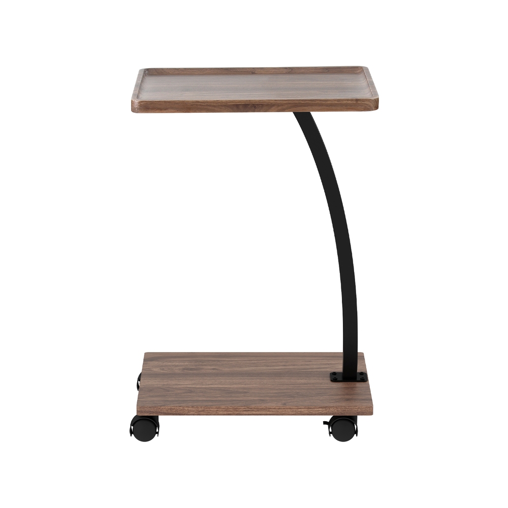 Artiss C-Shaped Coffee Table with Wheels view 3