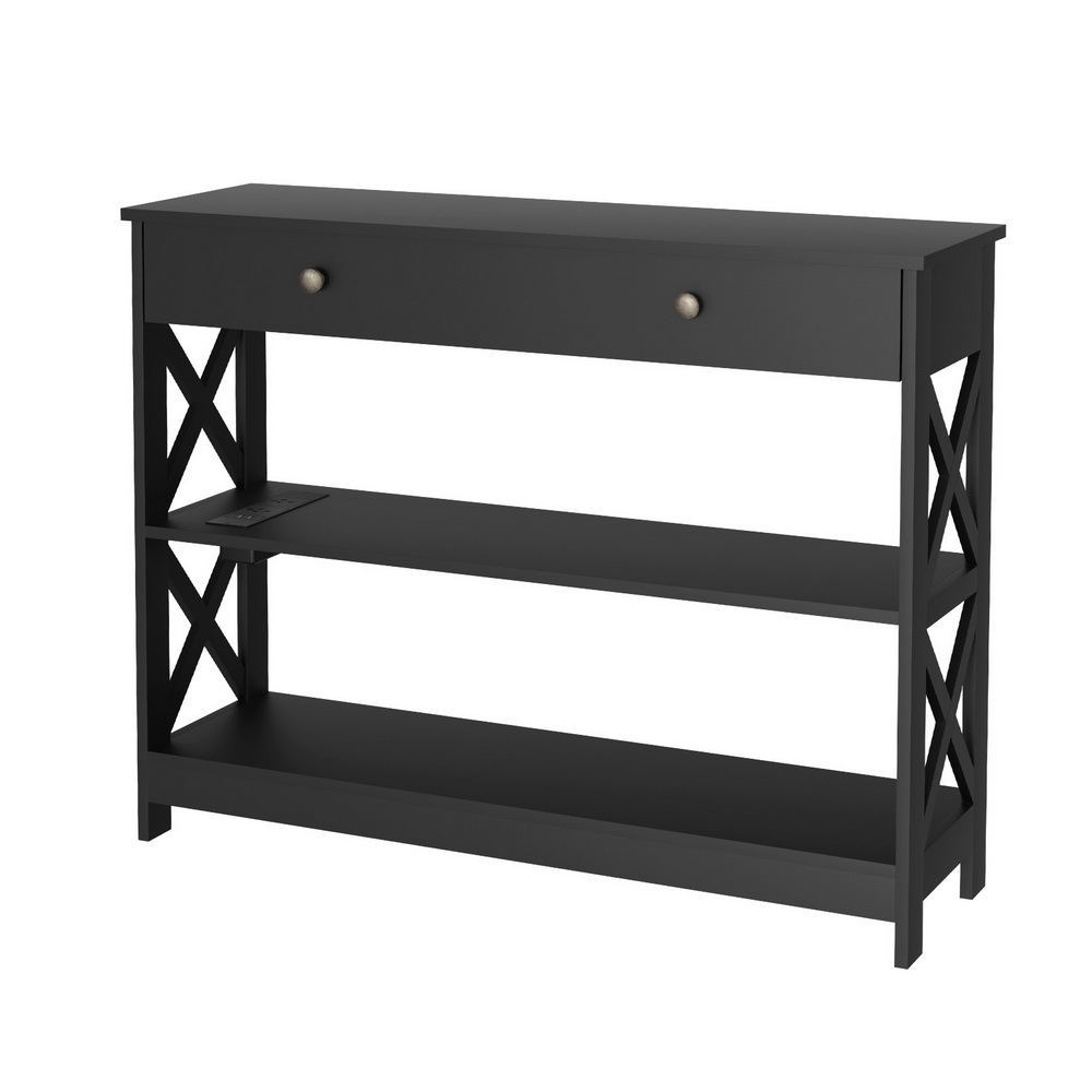 Artiss 3-Tier Console Table with USB Outlets view 3