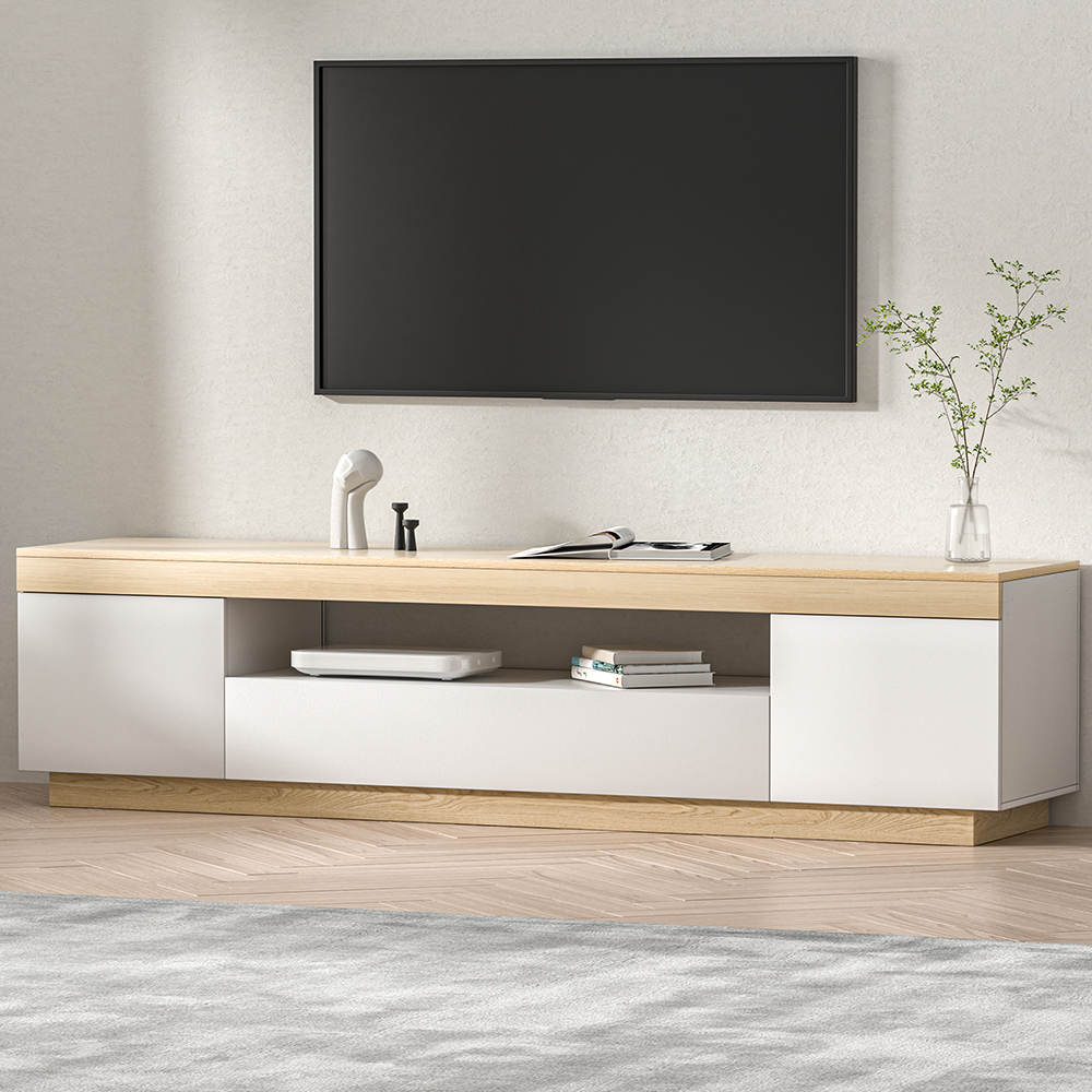 Artiss Lior TV Cabinet Entertainment Unit 180cm White Wood