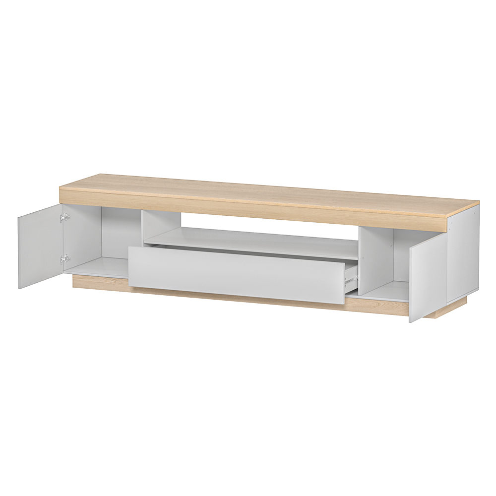 Artiss Lior TV Cabinet Entertainment Unit 180cm White Wood view 3