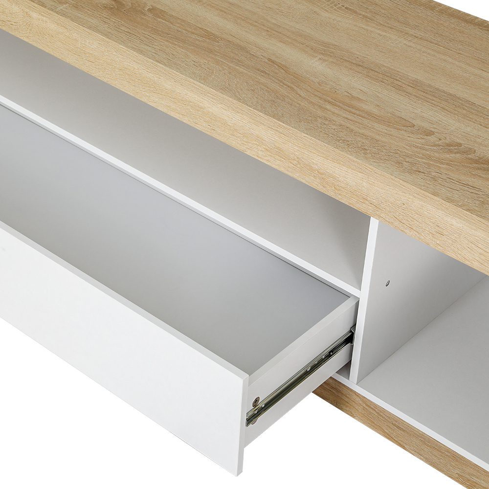 Artiss Lior TV Cabinet Entertainment Unit 180cm White Wood view 5