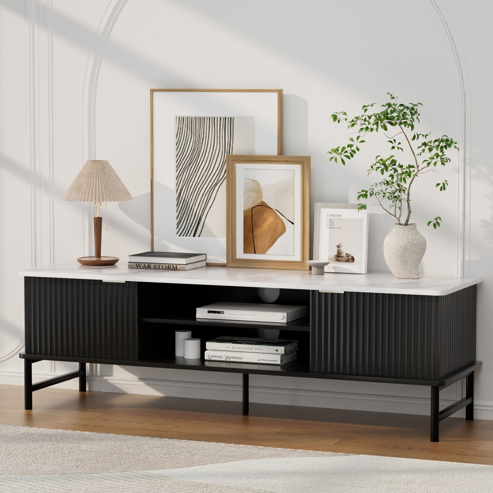 Artiss Kaisu Marble Effect TV Cabinet Entertainment Unit 140cm