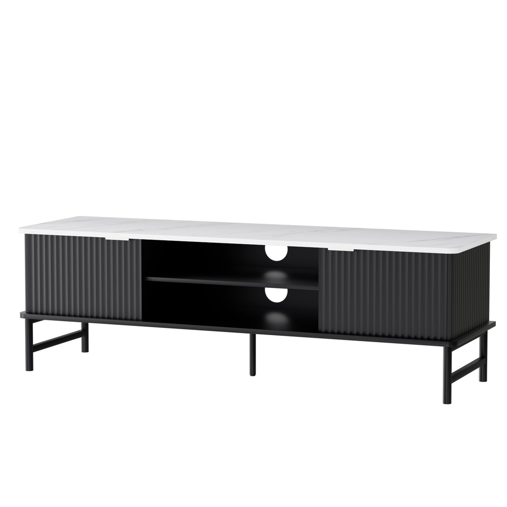Artiss Kaisu Marble Effect TV Cabinet Entertainment Unit 140cm view 3