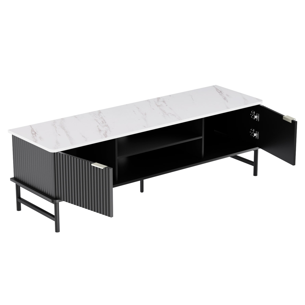 Artiss Kaisu Marble Effect TV Cabinet Entertainment Unit 140cm view 5