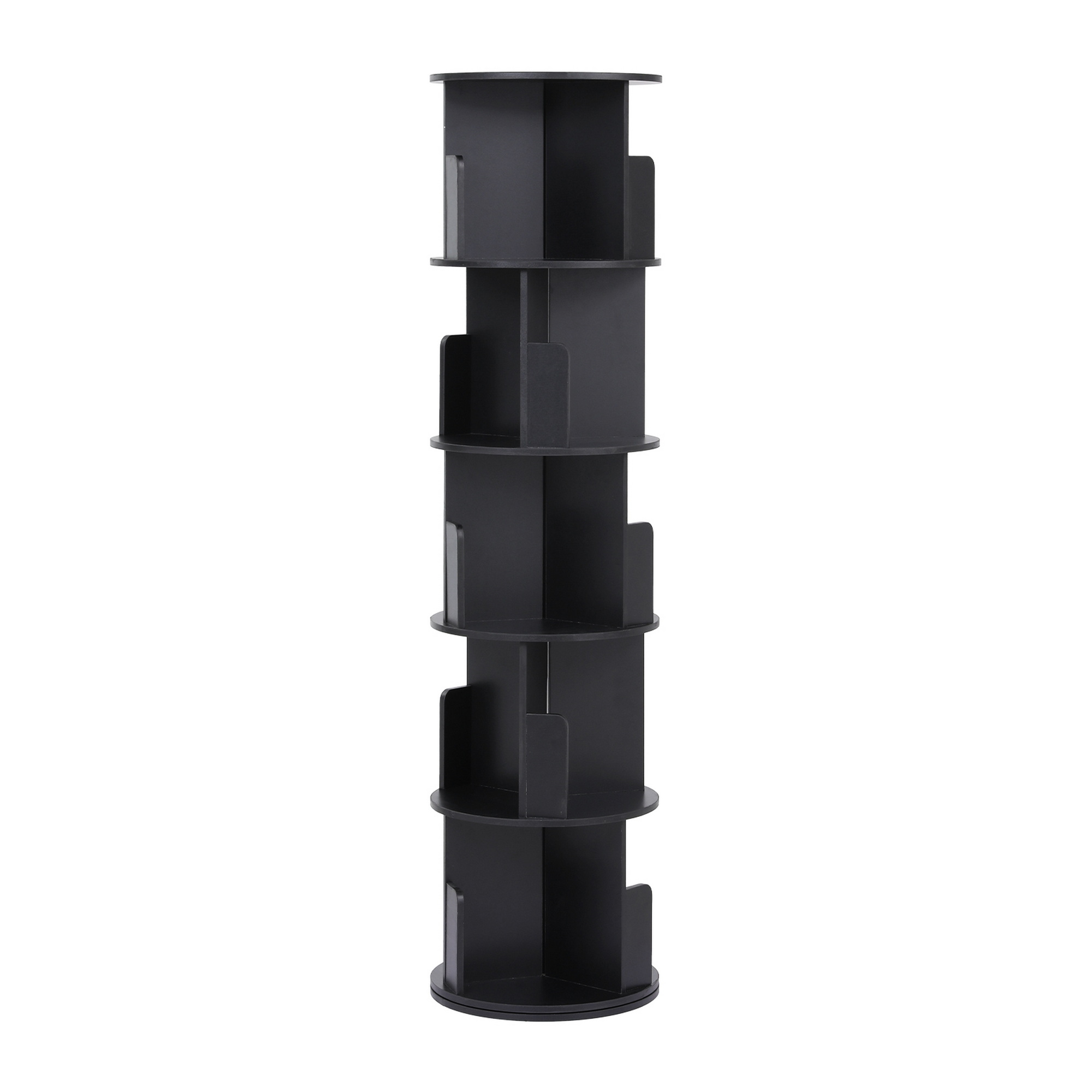 Artiss 5-Tier Swivel Display Shelves Black view 4