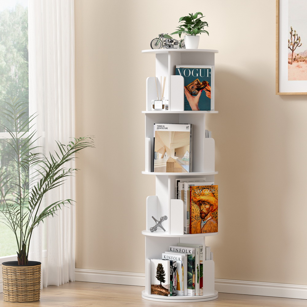 Artiss Edie 4-Tier Bookshelf White