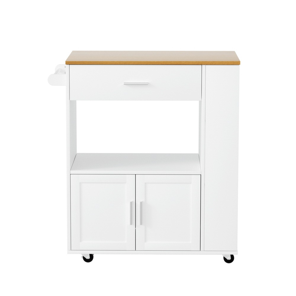 Artiss Kitchen Island Trolley Serving Cart Bar Convertible view 5