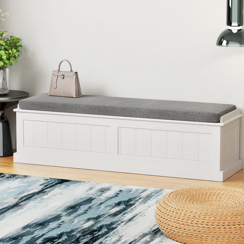 Artiss Fluted Storage Ottoman Blanket Box 140cm in 2 Colours
