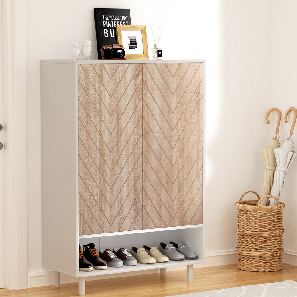 Artiss Shoe Rack Cabinet 24 Pairs 6-Tier White