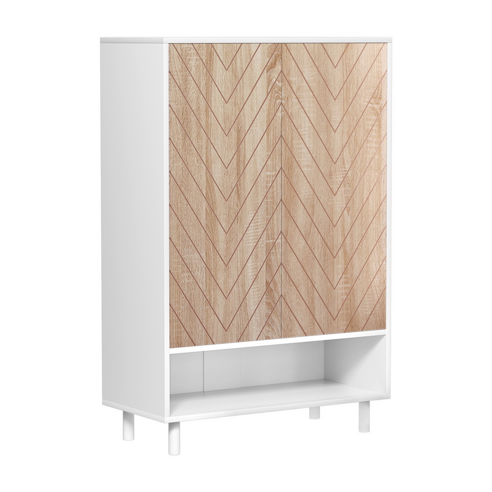 Artiss Shoe Rack Cabinet 24 Pairs 6-Tier White view 3